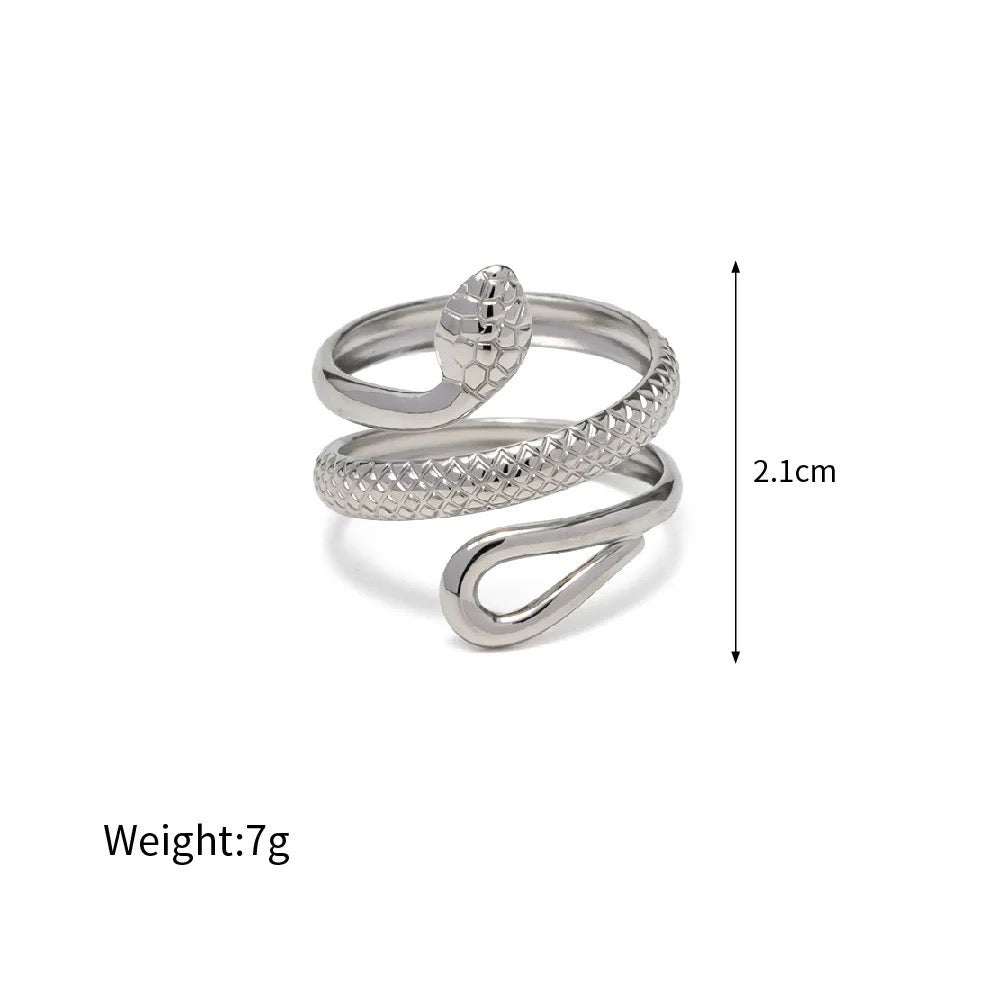 Stainless Steel Adjustable Snake Ring