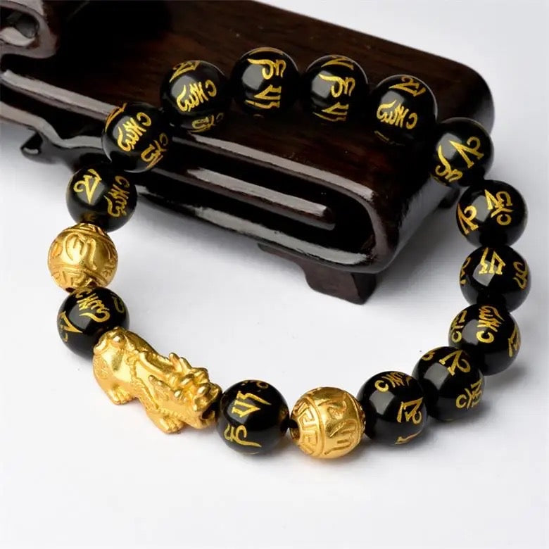 24k Gold Plated Feng Shui Wealth Pixiu Bracelet