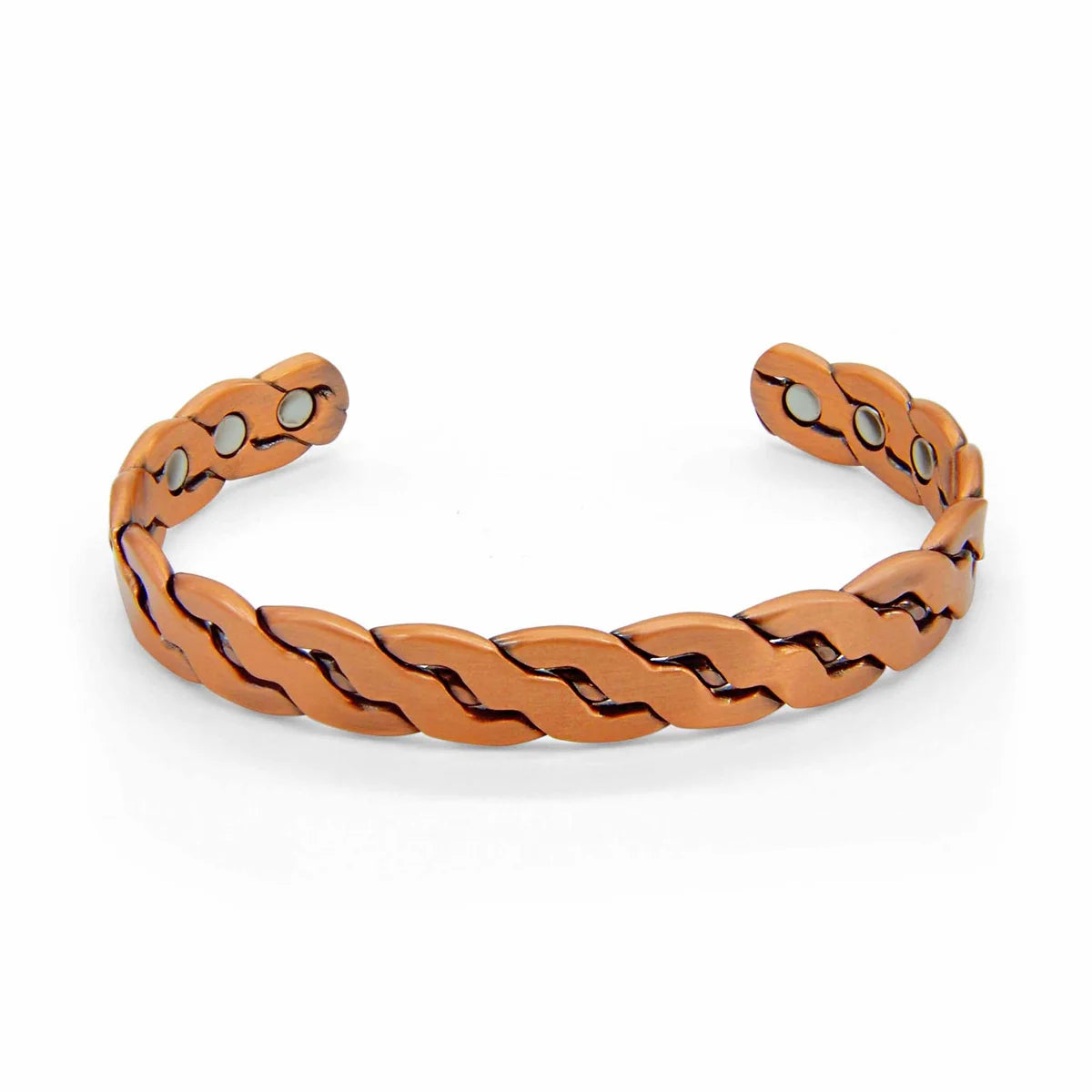 Adjustable Ultra Strength Pure Copper Magnetic Bracelet & Ring Set  (99.99% Copper)