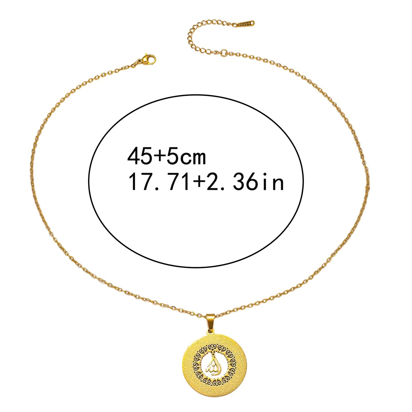 99 Names of Allah (Asma’ul Husna) Stainless Steel Necklace