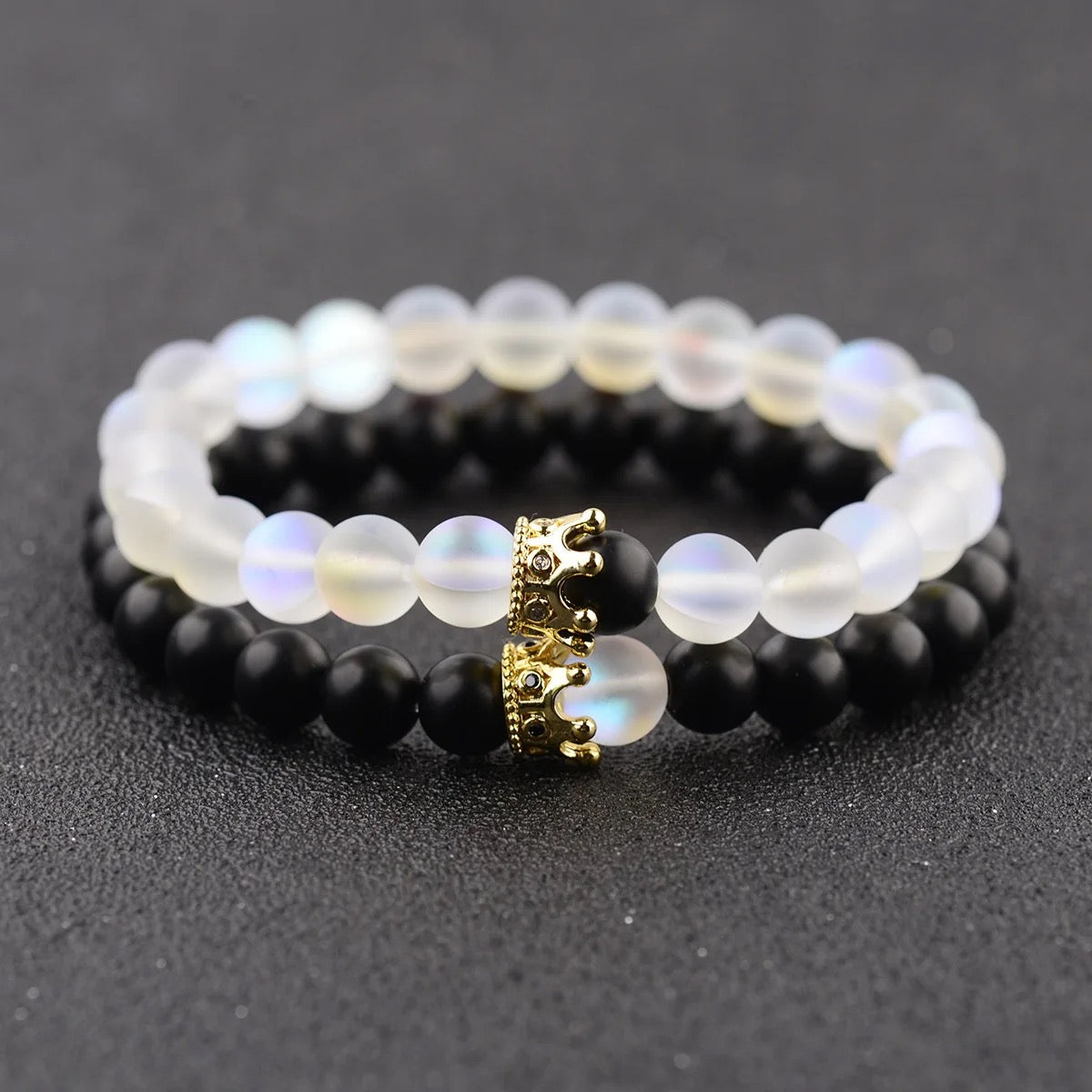 Cute Distance/ Relationship Moonstone Bracelets