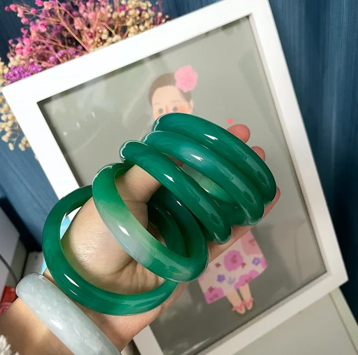 Grade-A Solid Jade Bangles