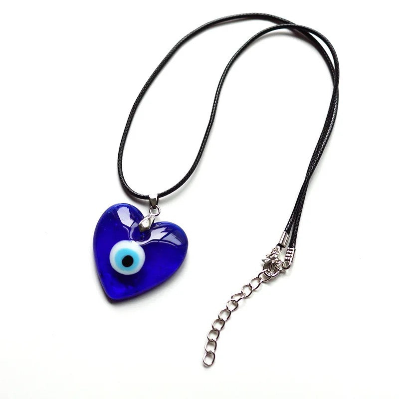 Evil Eye Glass Necklace