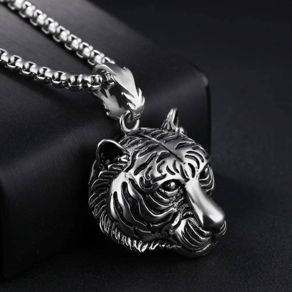 Stainless Steel Tiger King Necklace