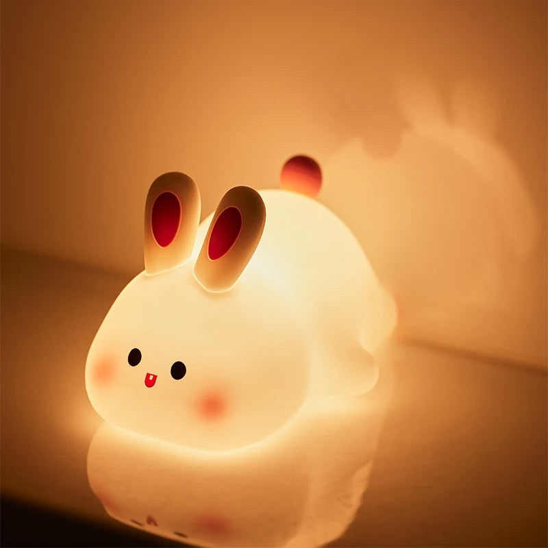 Adorable Squishy Silicone Animal Night Light (Rabbit)