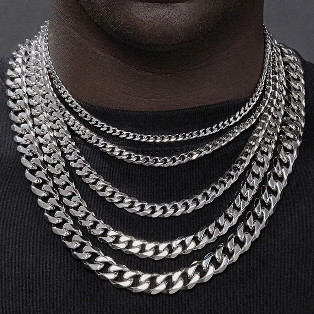 Stainless Steel Cuban Links Chains (22”)