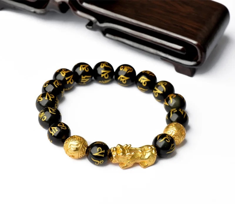 24k Gold Plated Feng Shui Wealth Pixiu Bracelet