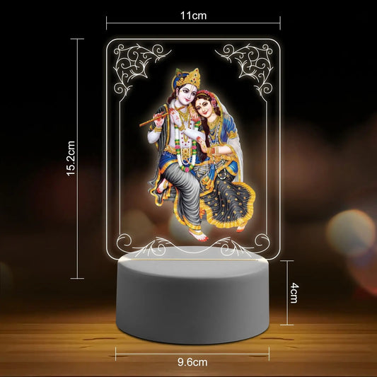 Hinduism/ Hindu Gods 3D Acrylic Night Lamp (Radha & Krishna)