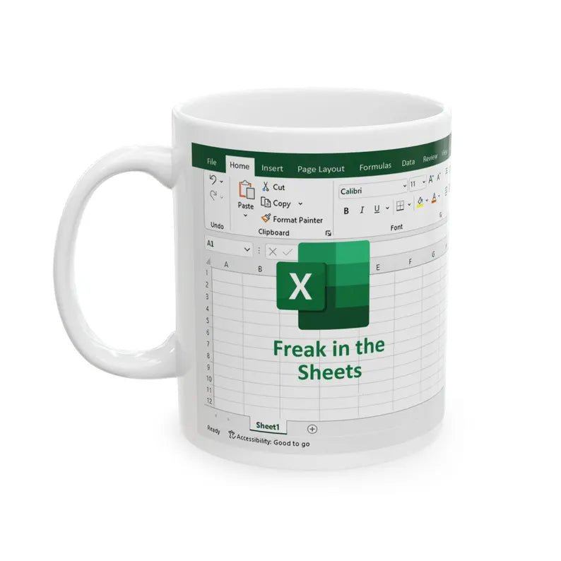 ‘Freaks in the Sheets’ Excel Printed Meme Ceramic Mug 400ML