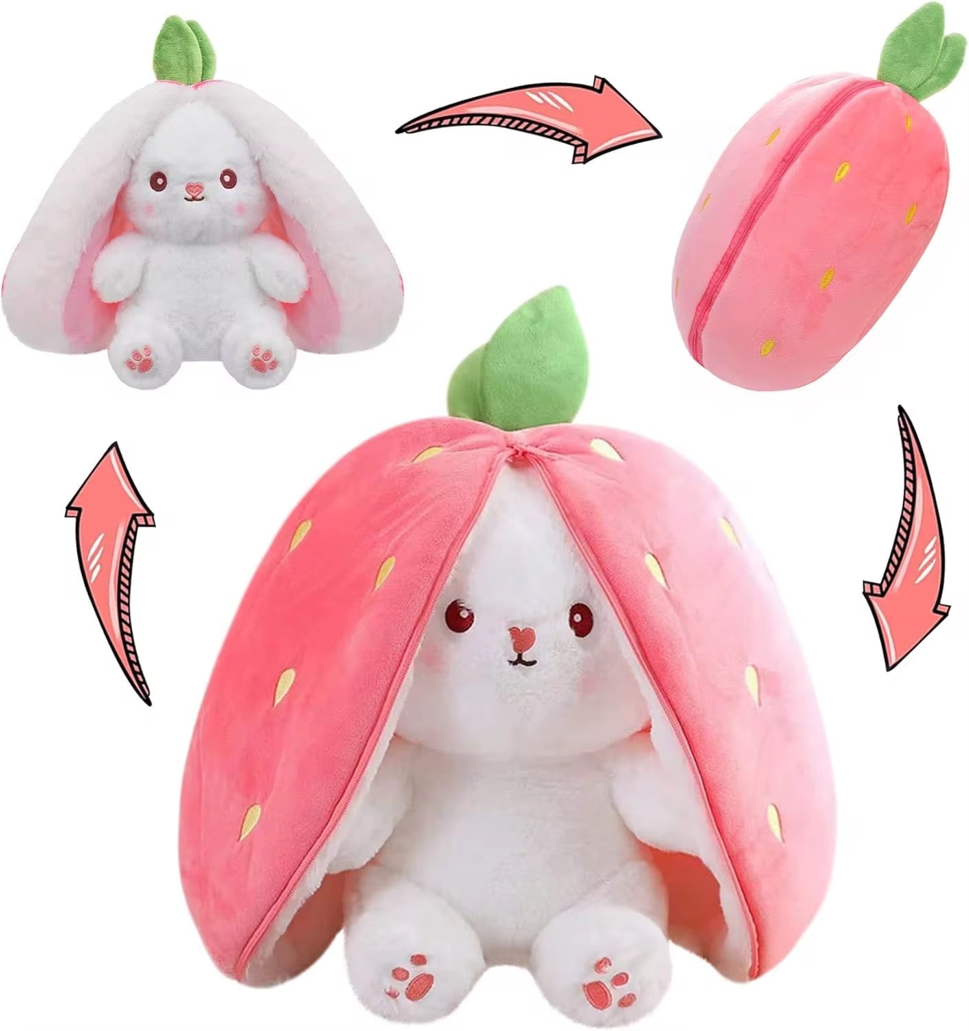 18cm Surprise Plushie in Strawberry Pouch