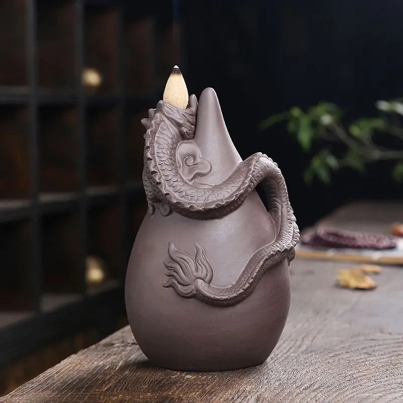 Dragon Incense Holder + 10 Free Back-Flow Incense Cones