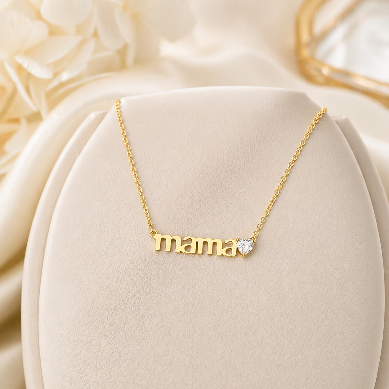 High Quality Stainless Steel ‘Mama’ Zircon Necklace