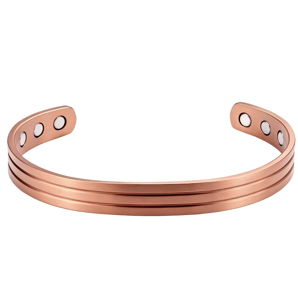 Adjustable Ultra Strength Pure Copper Magnetic Bracelet & Ring Set  (99.99% Copper)