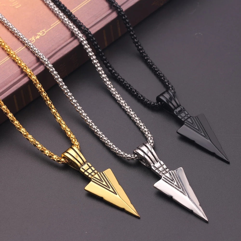 Stainless Steel Arrow Head Necklace