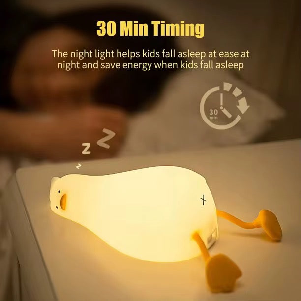 Adorable Squishy Silicone Animal Night Light (Duck with Long Legs)