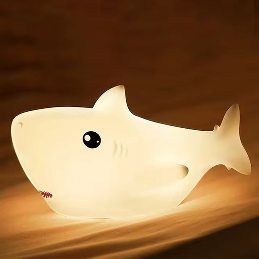 Adorable Squishy Silicone Animal Night Light (Shark)