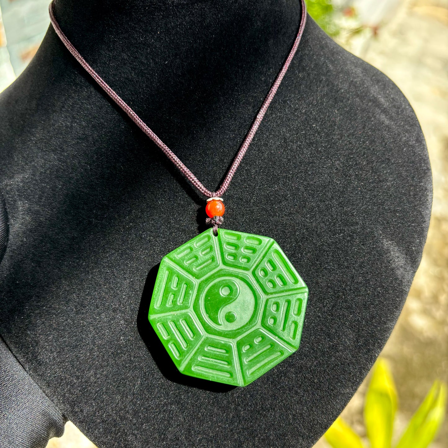 Yin-Yang Jade Stone Adjustable Necklace