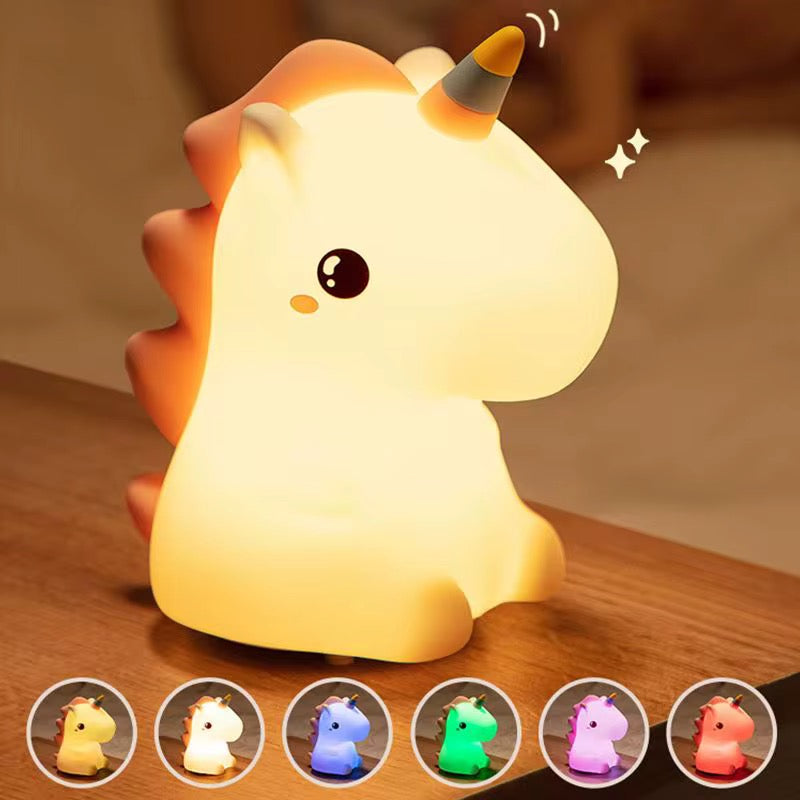 Adorable Squishy Silicone Animal Night Light (Unicorn)