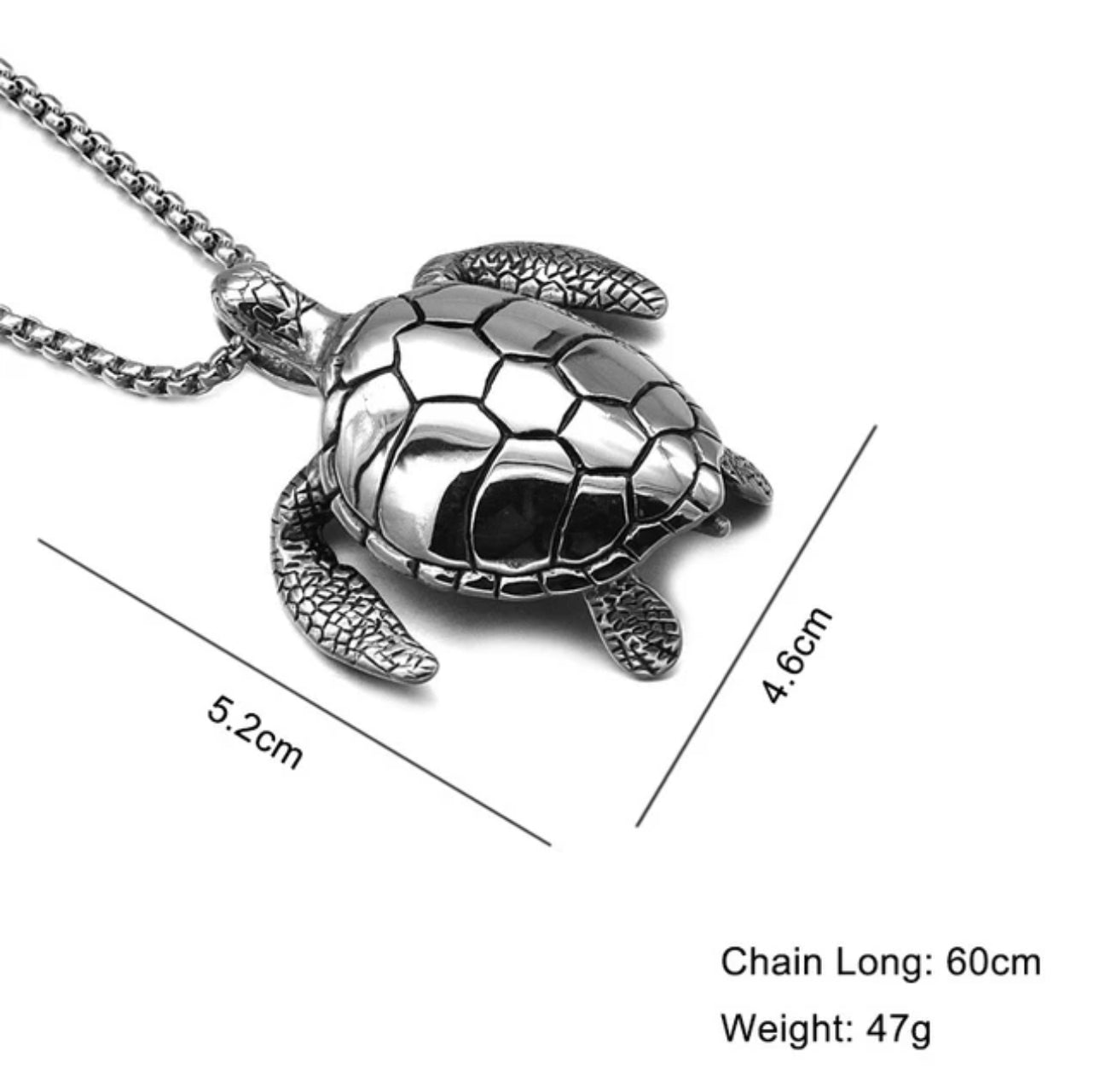 Stainless Steel Sea Turtle Necklace