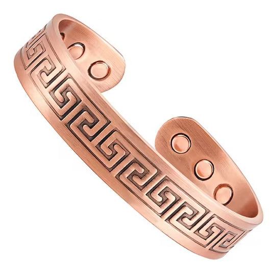 Ultra Strength Adjustable Pure Copper Magnetic Bracelet & Ring Set (99.99% Copper)