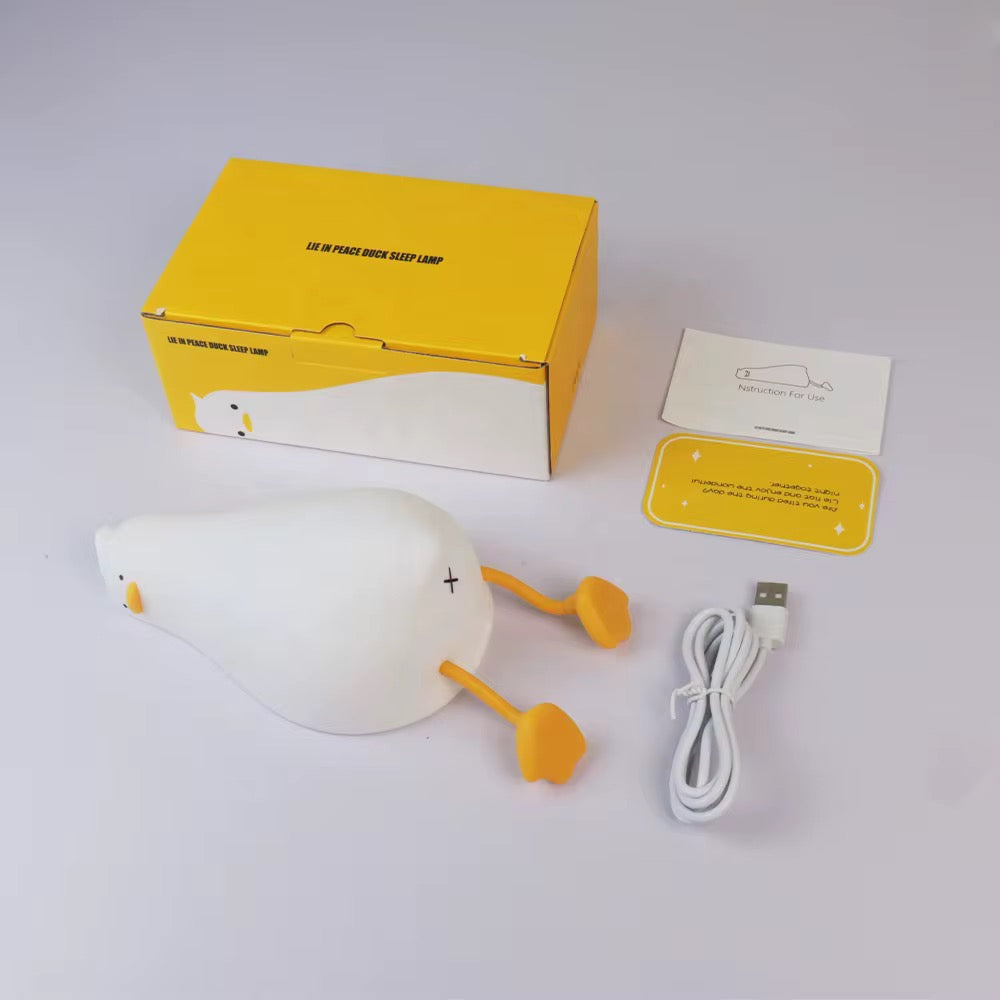 Adorable Squishy Silicone Animal Night Light (Duck with Long Legs)