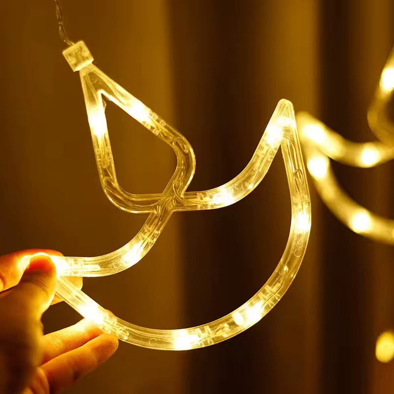 Hindu Deya Curtain LED String Lights