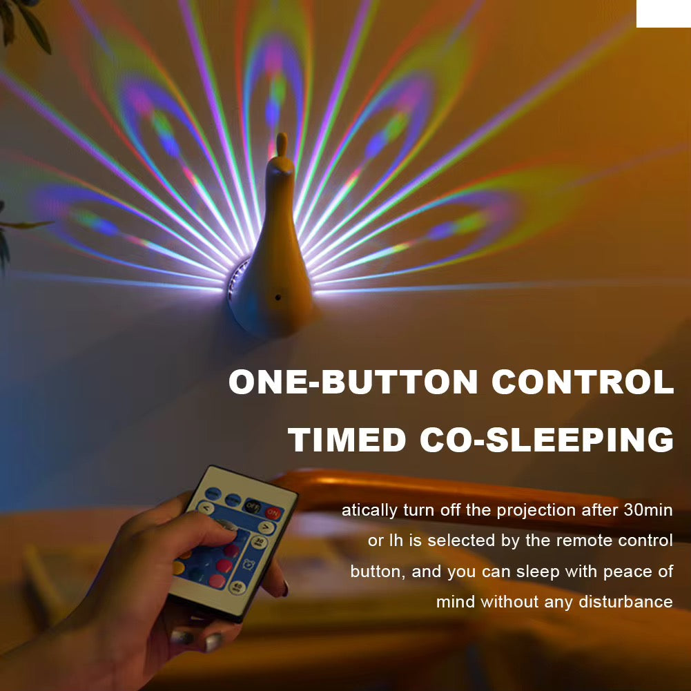 Peacock RGB 12 Color Wall Light + Remote Control
