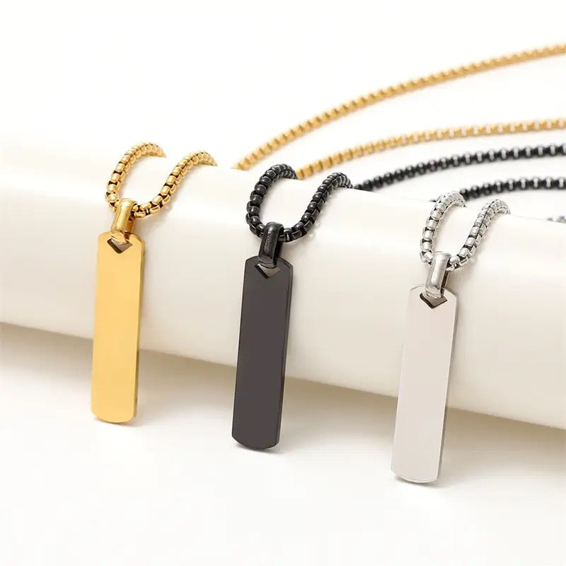 Customizable Stainless-Steel Necklace with Engraving