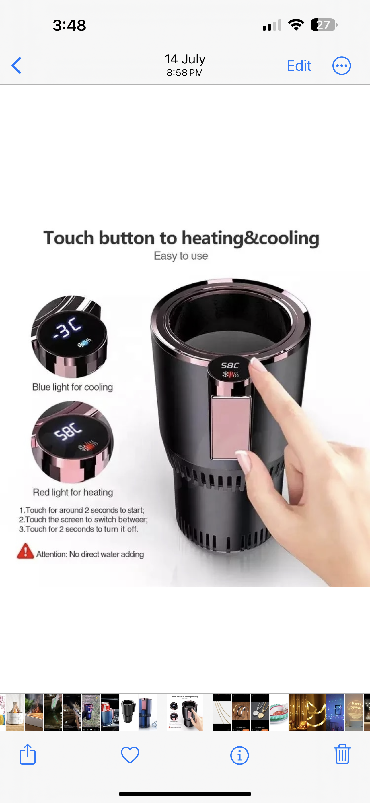 2-In-1 Smart Car Cup Heater and Cooler