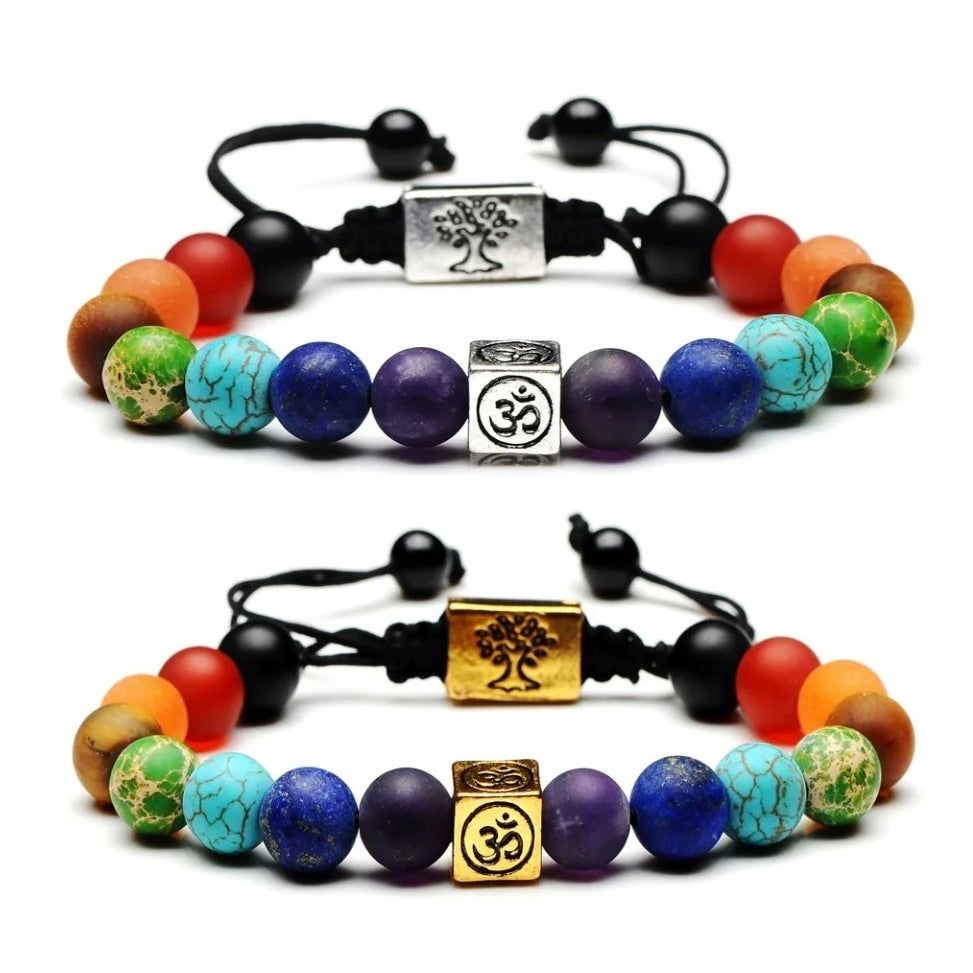 7 Chakra Natural Stone Bracelets