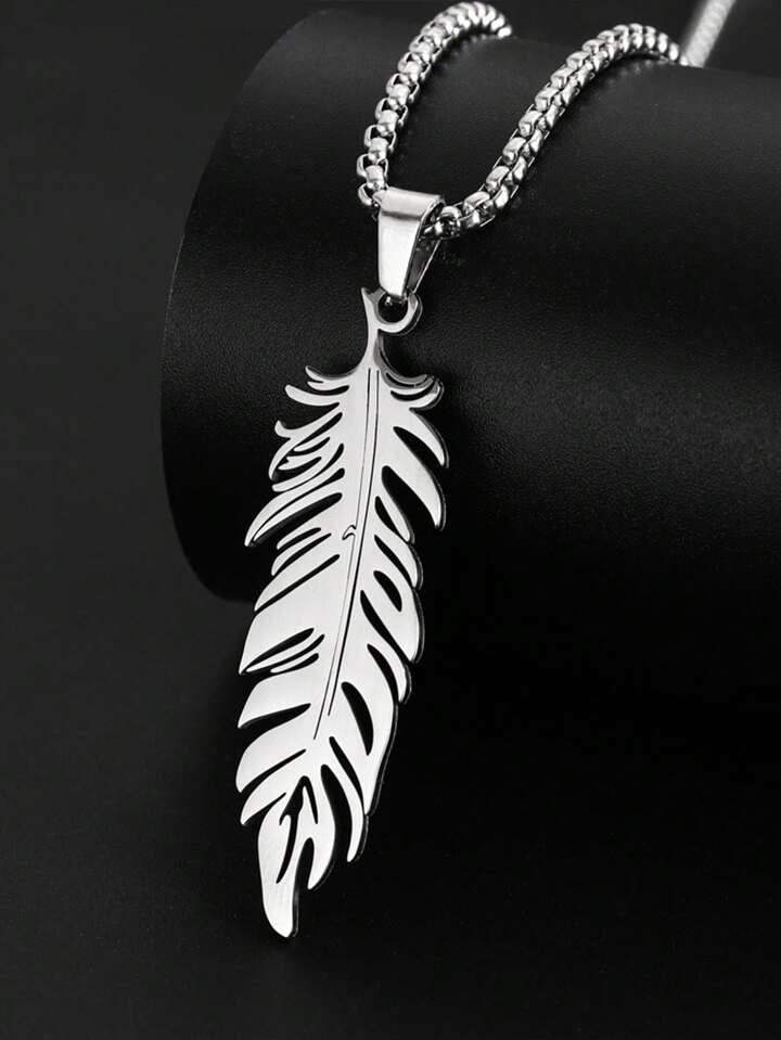 Stainless Steel Feather Necklace