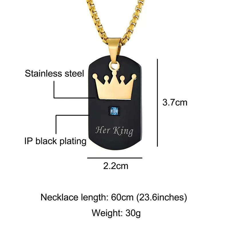 “Her King” Dog Tags- Gift for Men