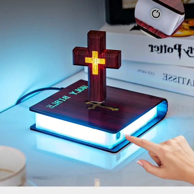 Magnetic Levitating / Floating Cross on Holy Bible