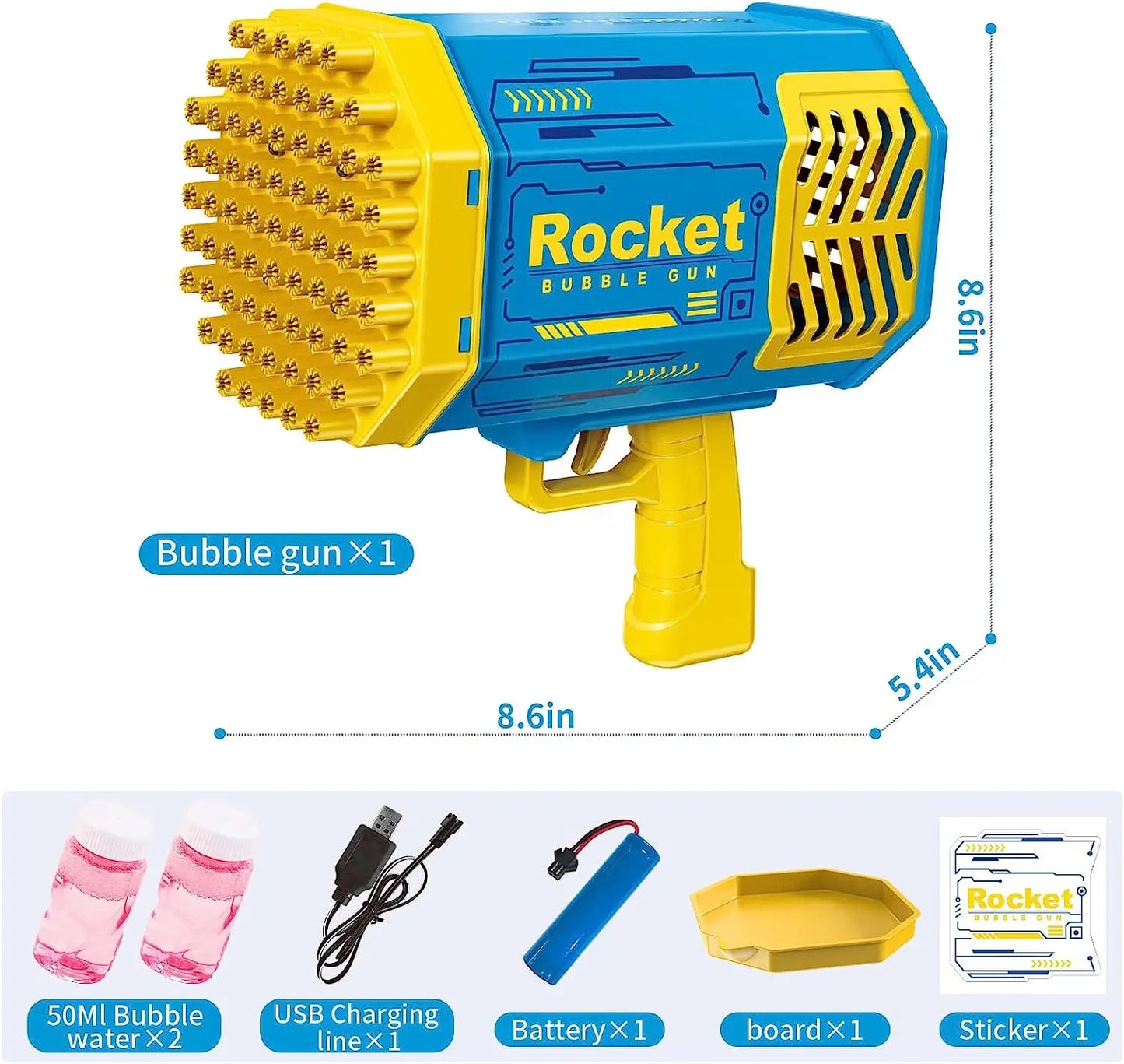 Bazooka LED Bubble Machine Gun