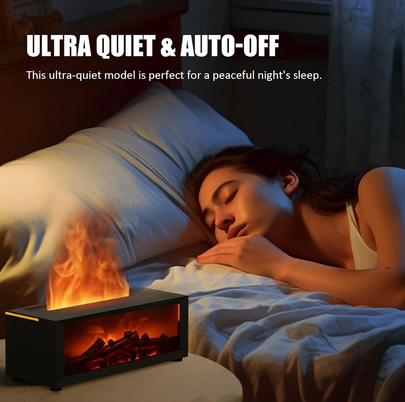 7 Color Fireplace Humidifier & Diffuser + Remote