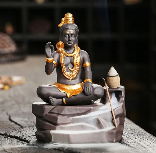 Lord Shiva Back-Flow Incense Holder