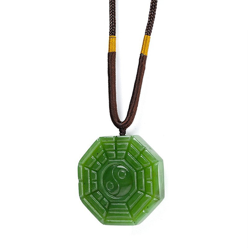 Yin-Yang Jade Stone Adjustable Necklace