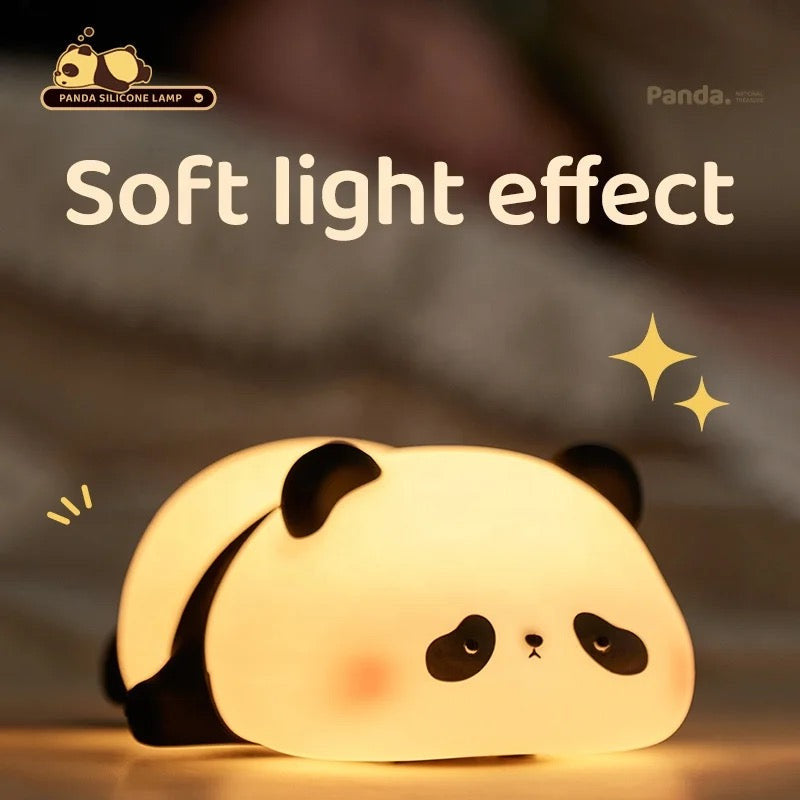 Adorable Squishy Silicone Animal Night Light (Panda Down)