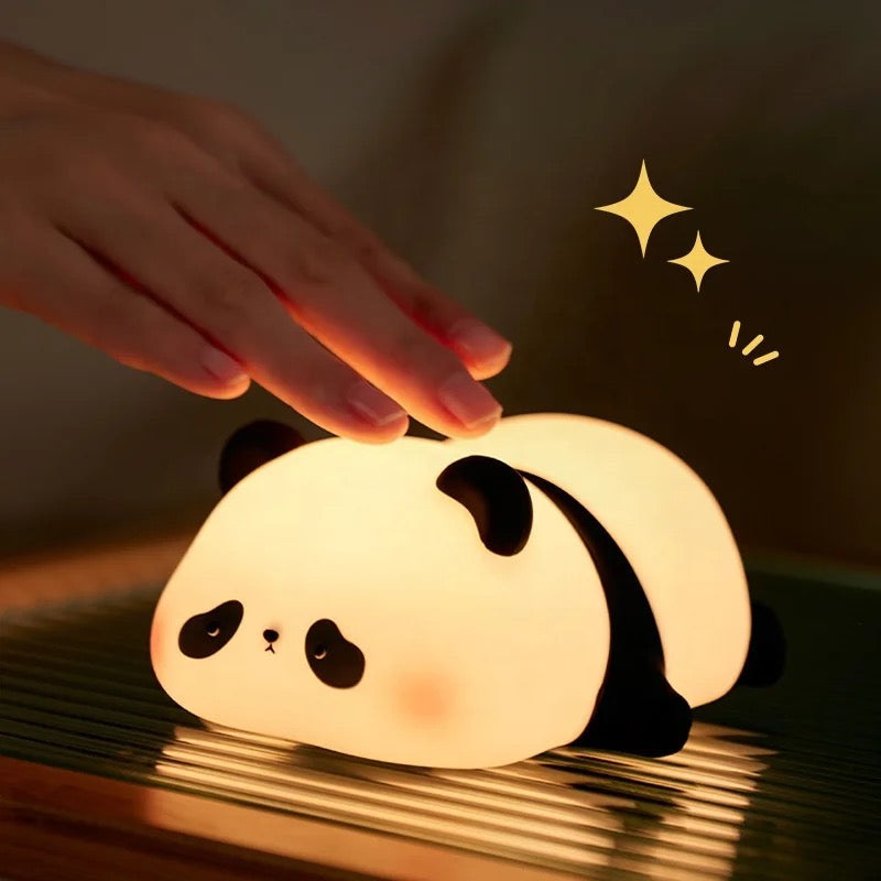 Adorable Squishy Silicone Animal Night Light (Panda Down)