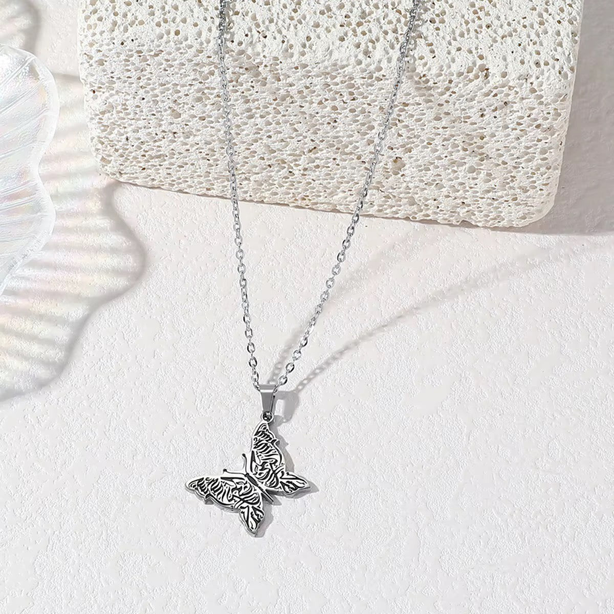 Sabr & Amal “Patience & Hope” Arabic Butterfly Necklace