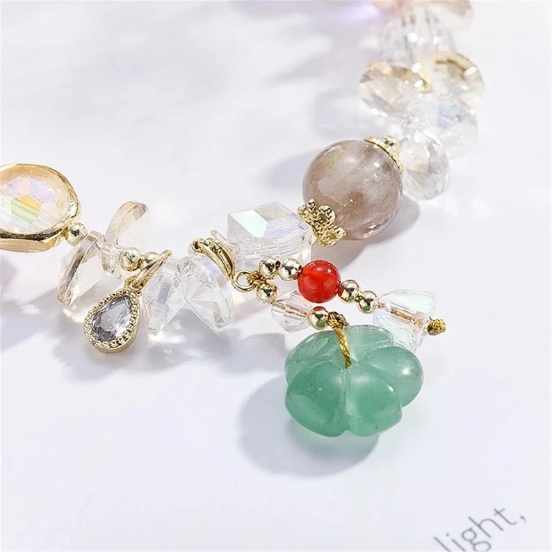 Crystal Jade Charm Bracelet