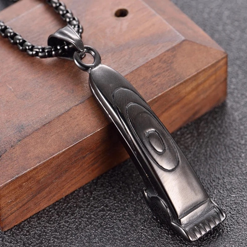 Stainless Steel Barber Haircut Shaver Necklace