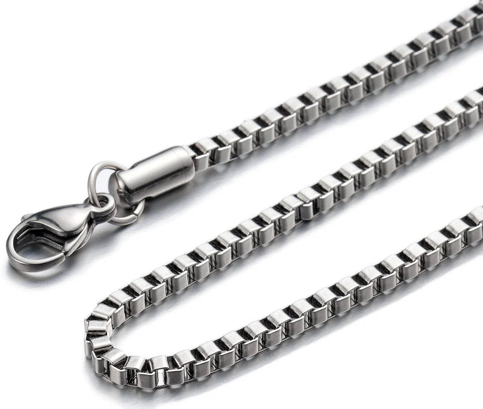 Stainless Steel Square Box Chain (3MM-55CM)