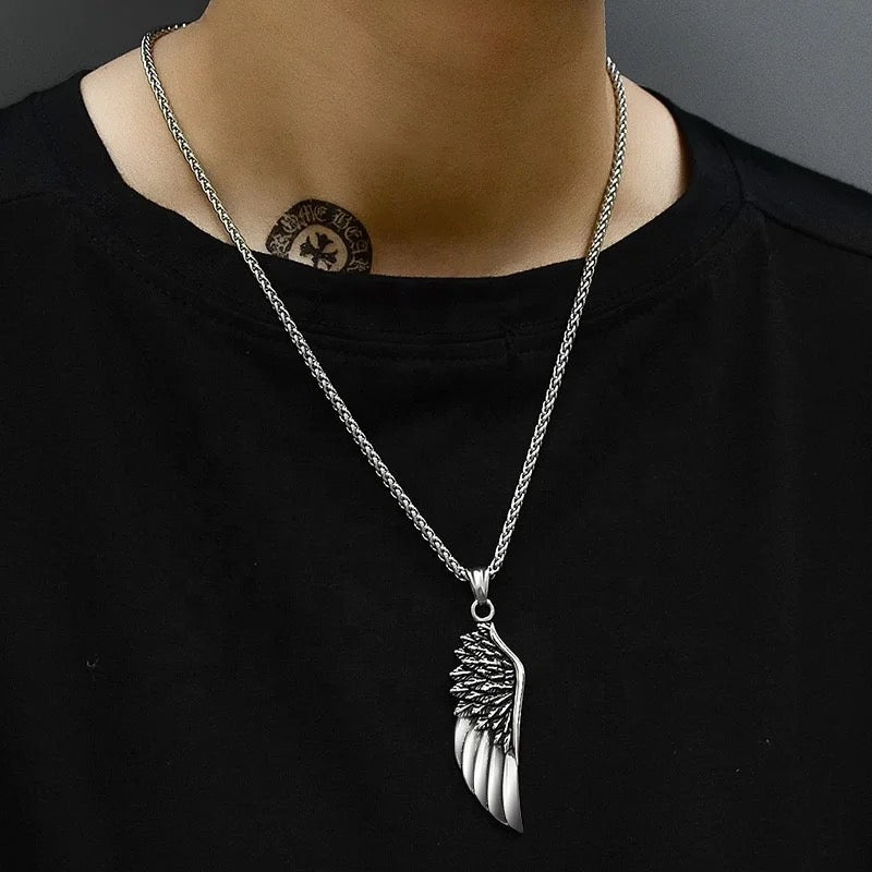 Stainless Steel Angel Wings Necklace