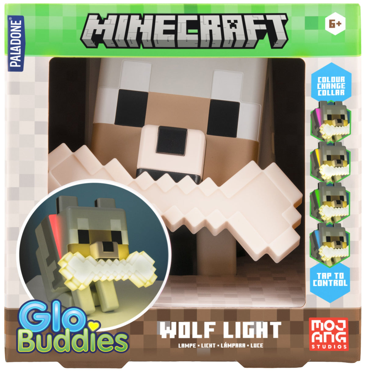 Minecraft Wolf Colour-Changing LED Night Light