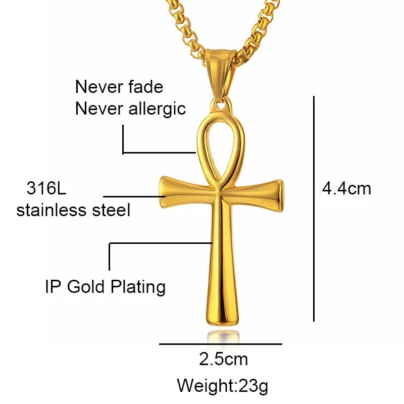 Stainless Steel Ankh Necklace