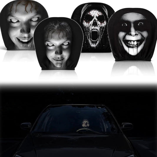 Halloween Scary Face Car Headrest Covers – 2 Piece Set