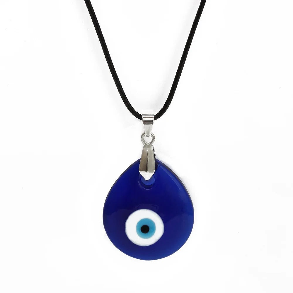 Evil Eye Glass Necklace