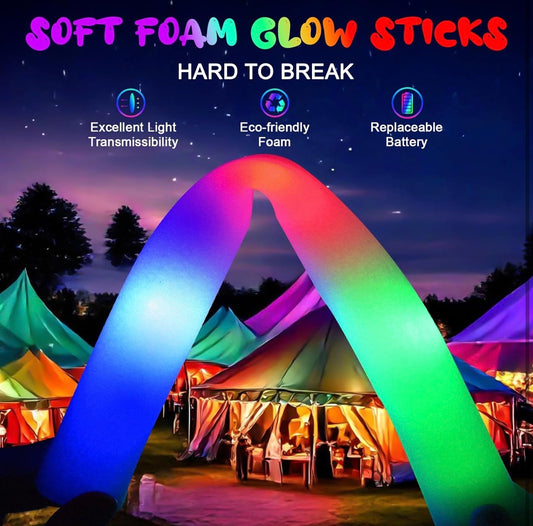 Soft Foam LED Light Sticks with 3 Modes