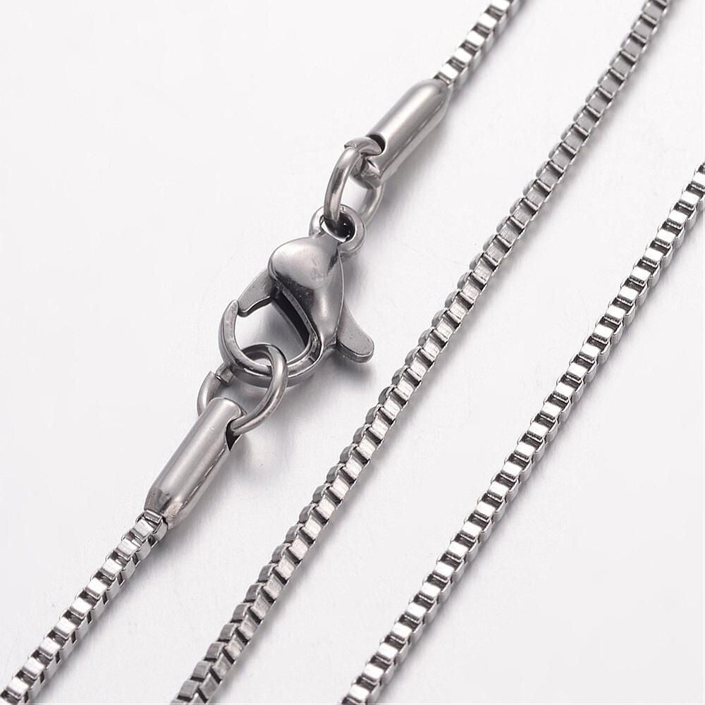 Stainless Steel Square Box Chain (3MM-55CM)